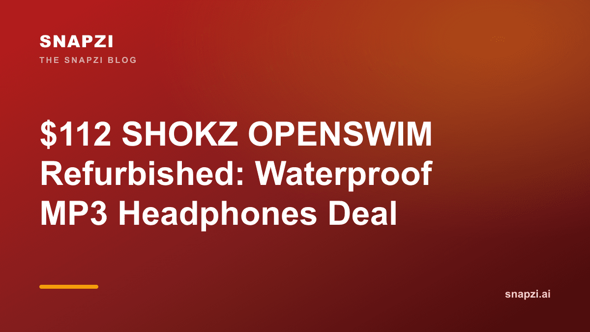 $112 SHOKZ OPENSWIM Refurbished: Waterproof MP3 Headphones Deal