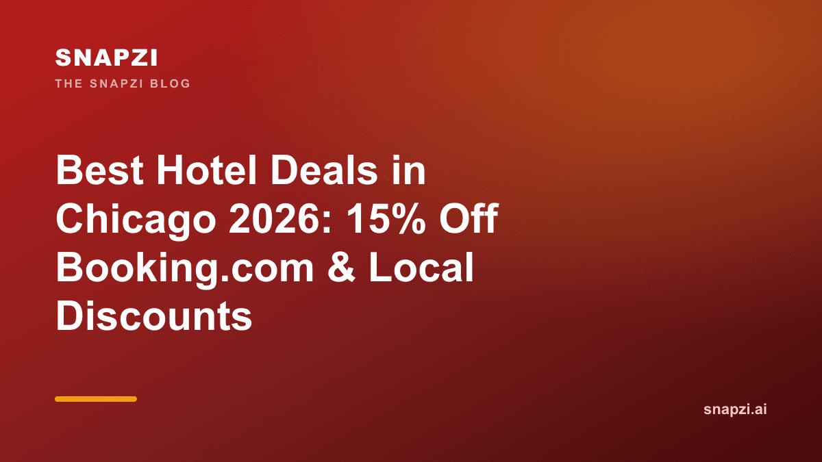 Best Hotel Deals in Chicago 2026: 15% Off Booking.com & Local Discounts